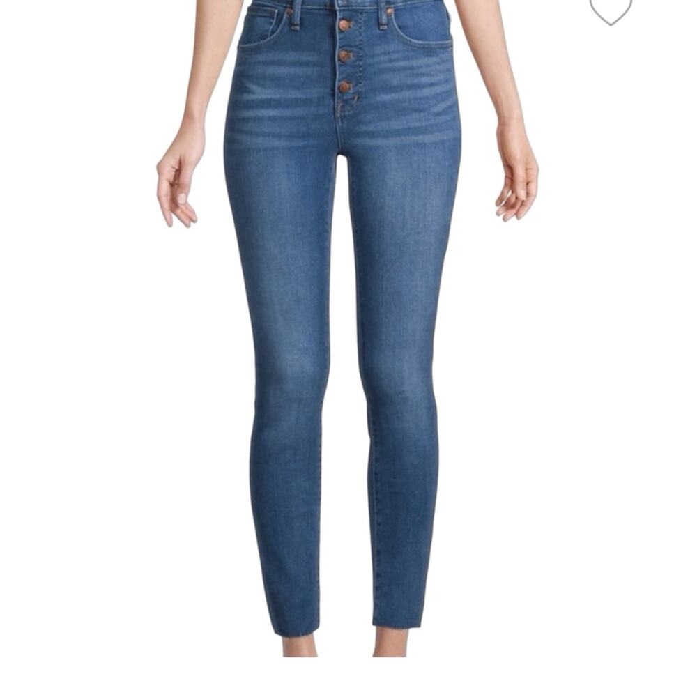 Madewell Women Size 29 High Waste 10" High Rise Skinny Dark wash Blue Jeans
